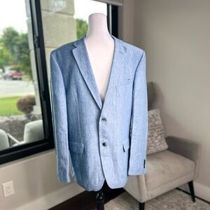 [Ben Sherman] Men's Blue Linen Sport Coat/Blazer
